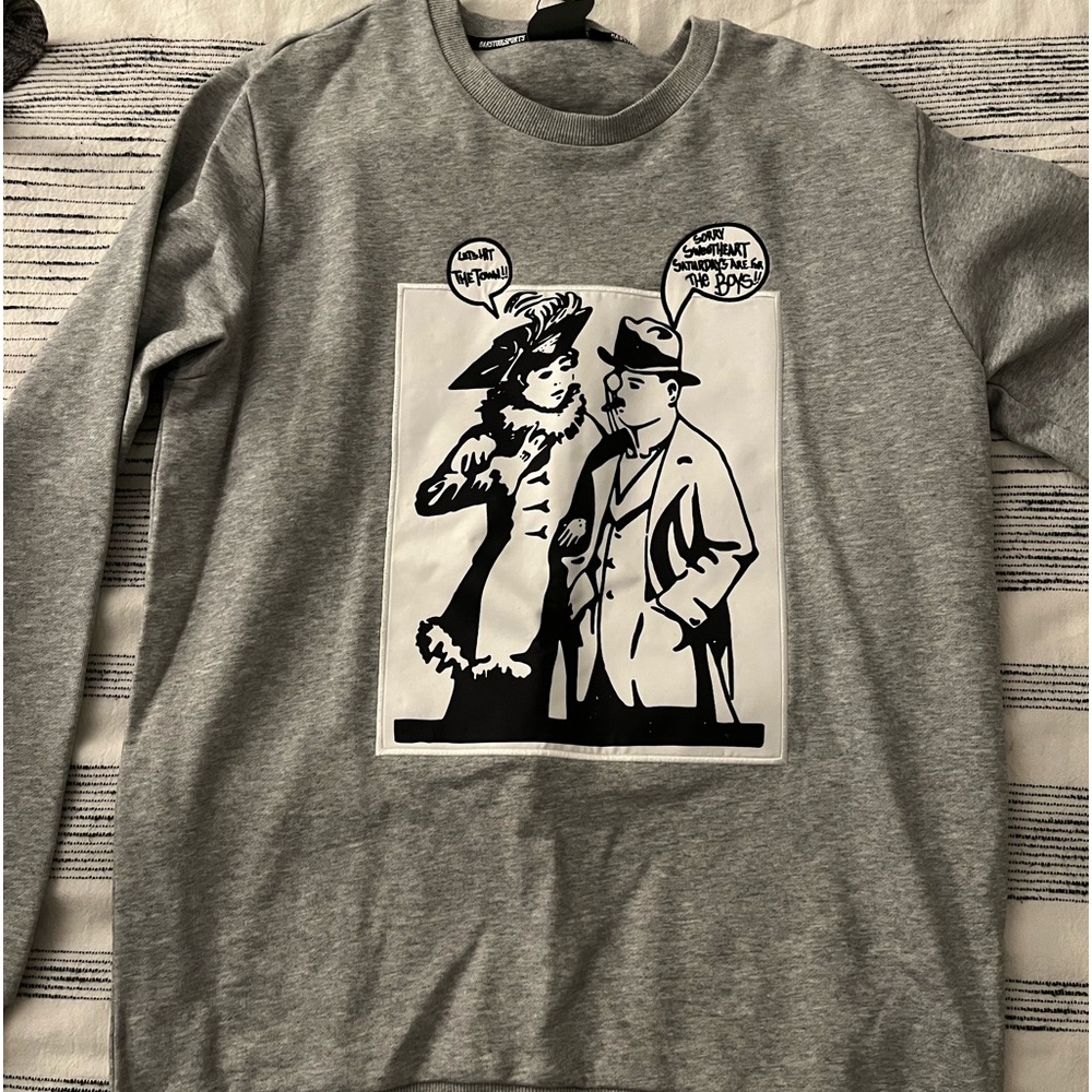 BARSTOOL GREY CREWNECK (saturdays are for the boys)